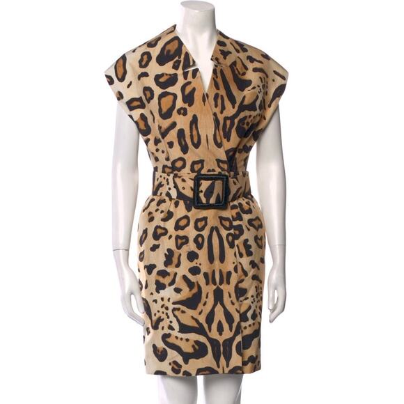 ❤️Giambattista Valli Leopard Print Silk Mini Dress❤️ - Picture 1 of 3
